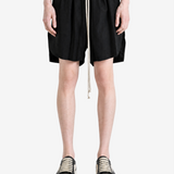 Black shorts, full body view