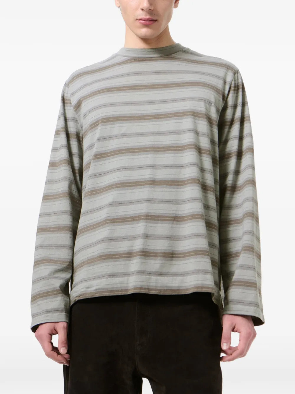 Green knitwear, full body view