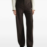 Brown pants, full body view