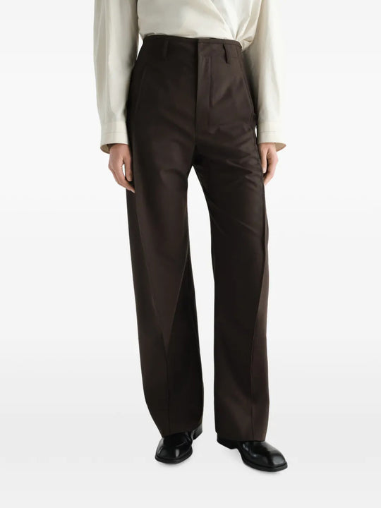 Brown pants, full body view