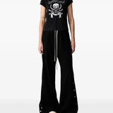 Black t-shirt, full body view