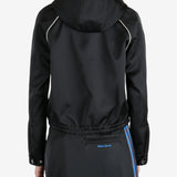 Black hoodie worn by a person, showing the hoodie's fit