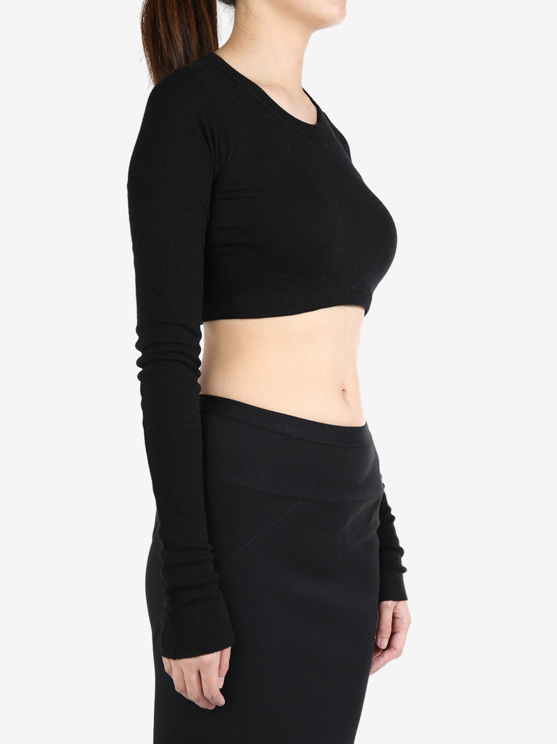 RICK OWENS - Women Long Sleeve Crop Tee