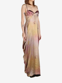 YANGKEHAN - Women Multicolor Silk Slip Dress