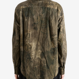 Brown shirt, full body view