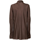 Brown shirt, back view
