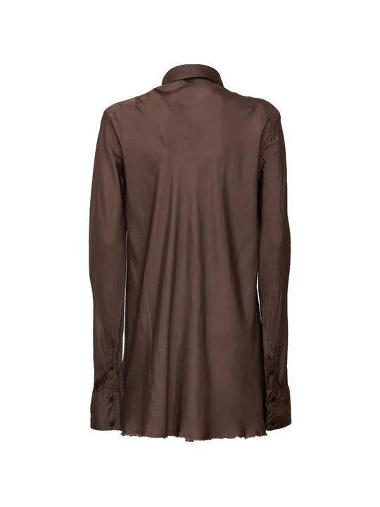 Brown shirt, back view