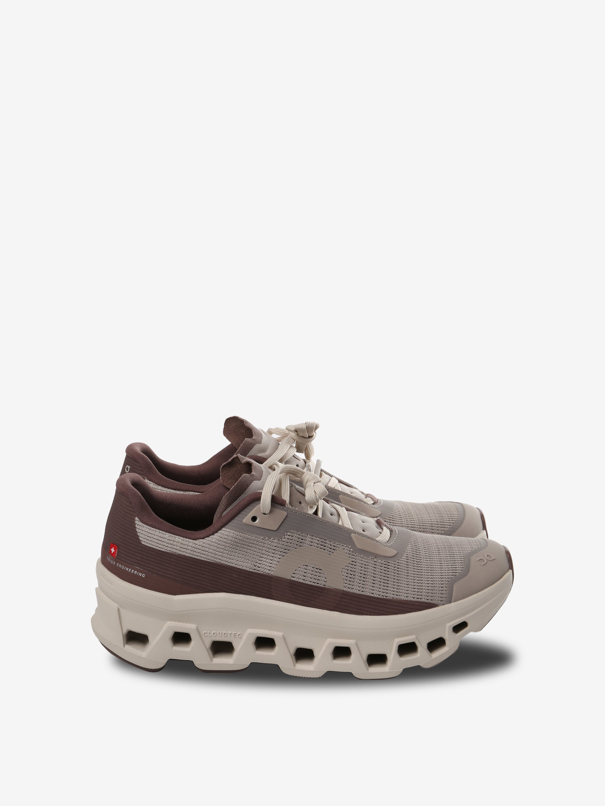 Brown sneakers,front view