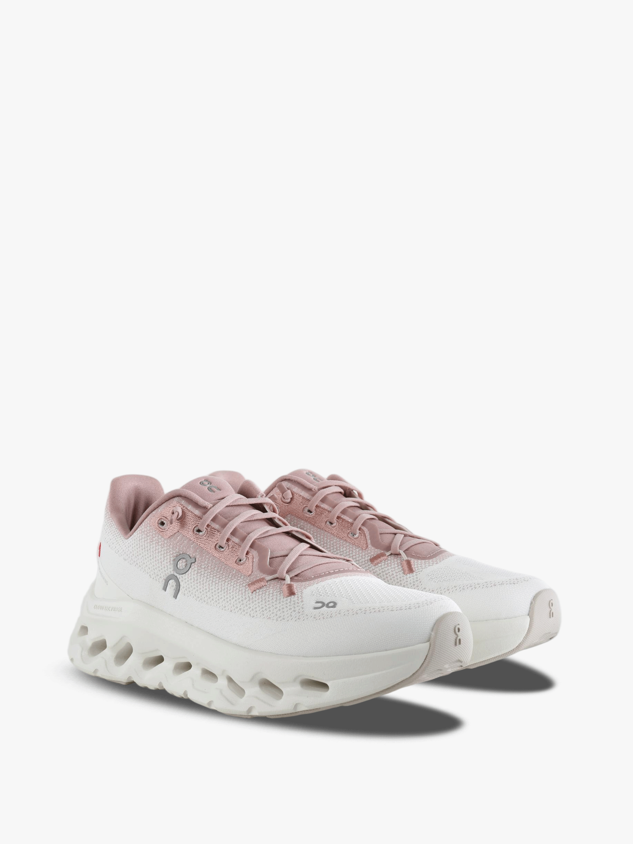 Pink shoes, front view