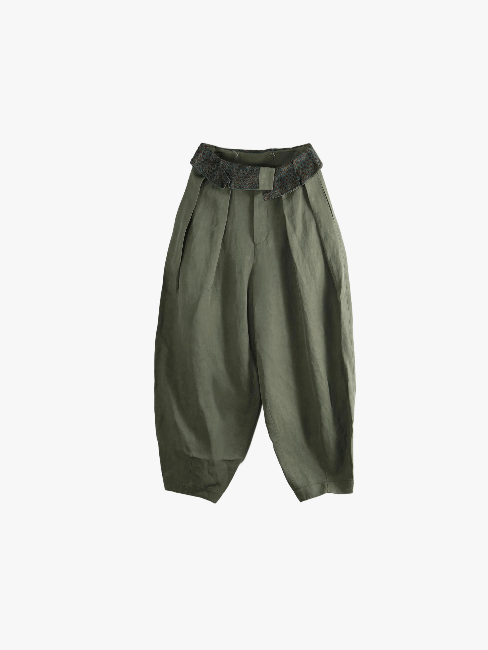 Green pants, front view
