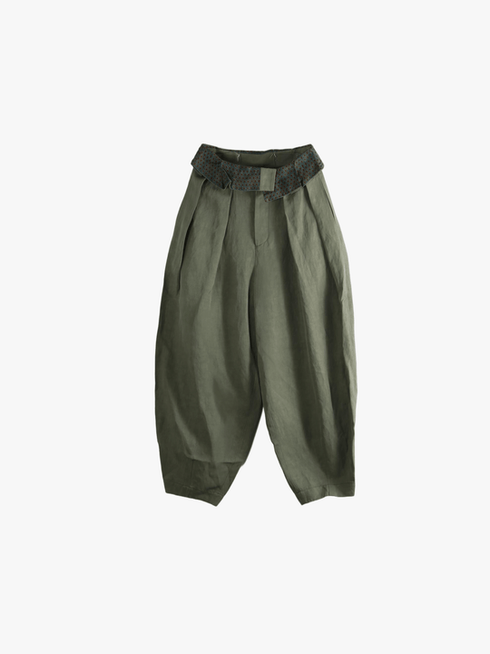 Green pants, front view