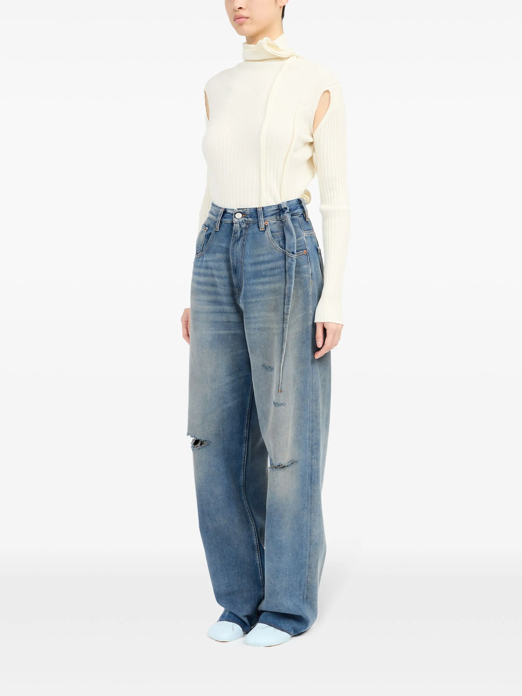 MM6 Maison Margiela - Women Distressed Jeans