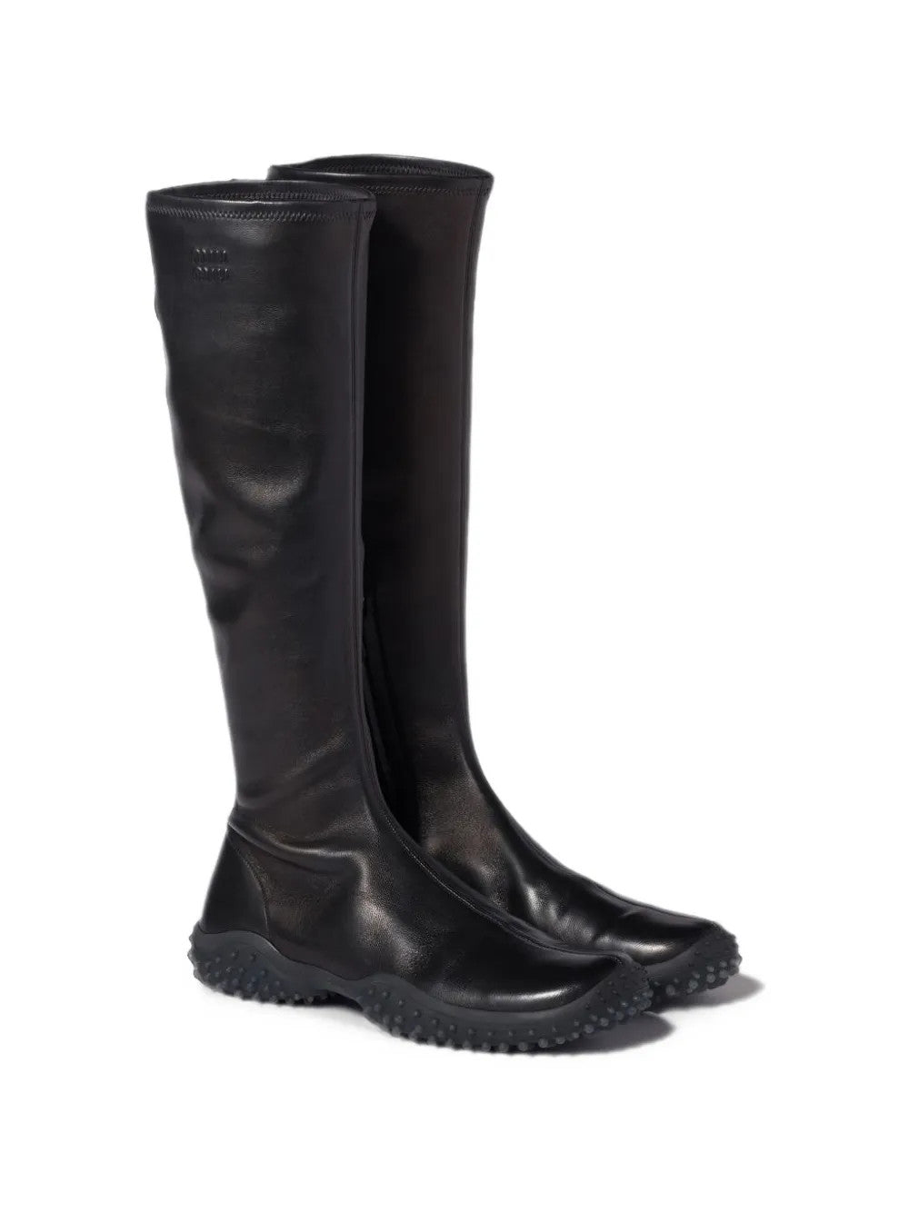 Black boots, front view
