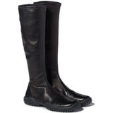 Black boots, front view