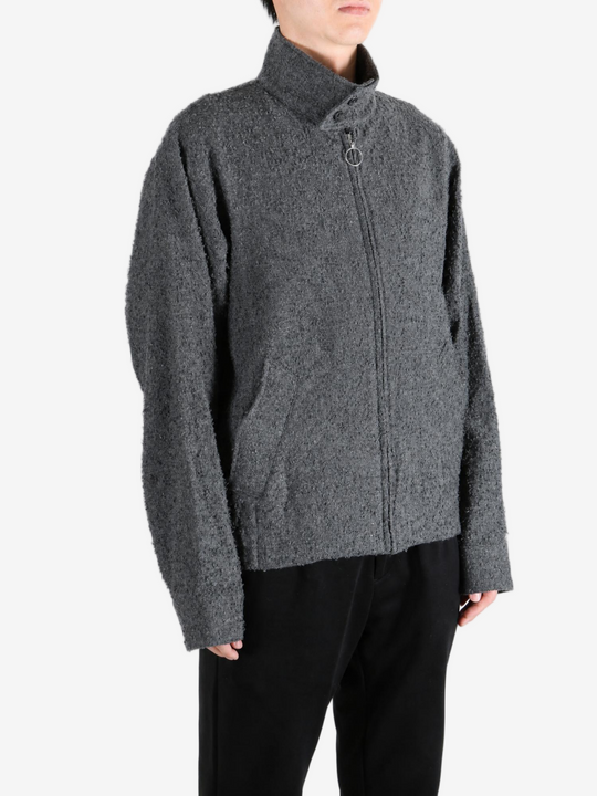 Grey jacket, full body view