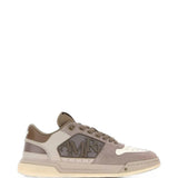 Tan shoes, side view