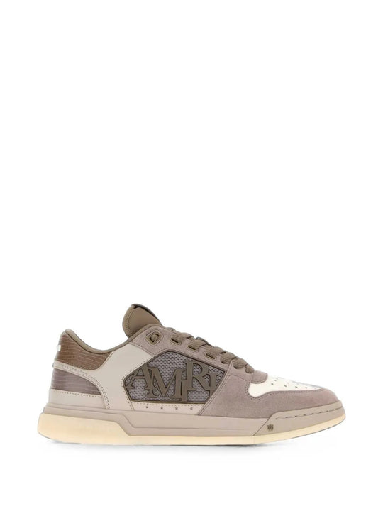 Tan shoes, side view