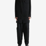 Black coat, full body view