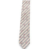 DRIES VAN NOTEN - Men Floral Stripe Silk Tie