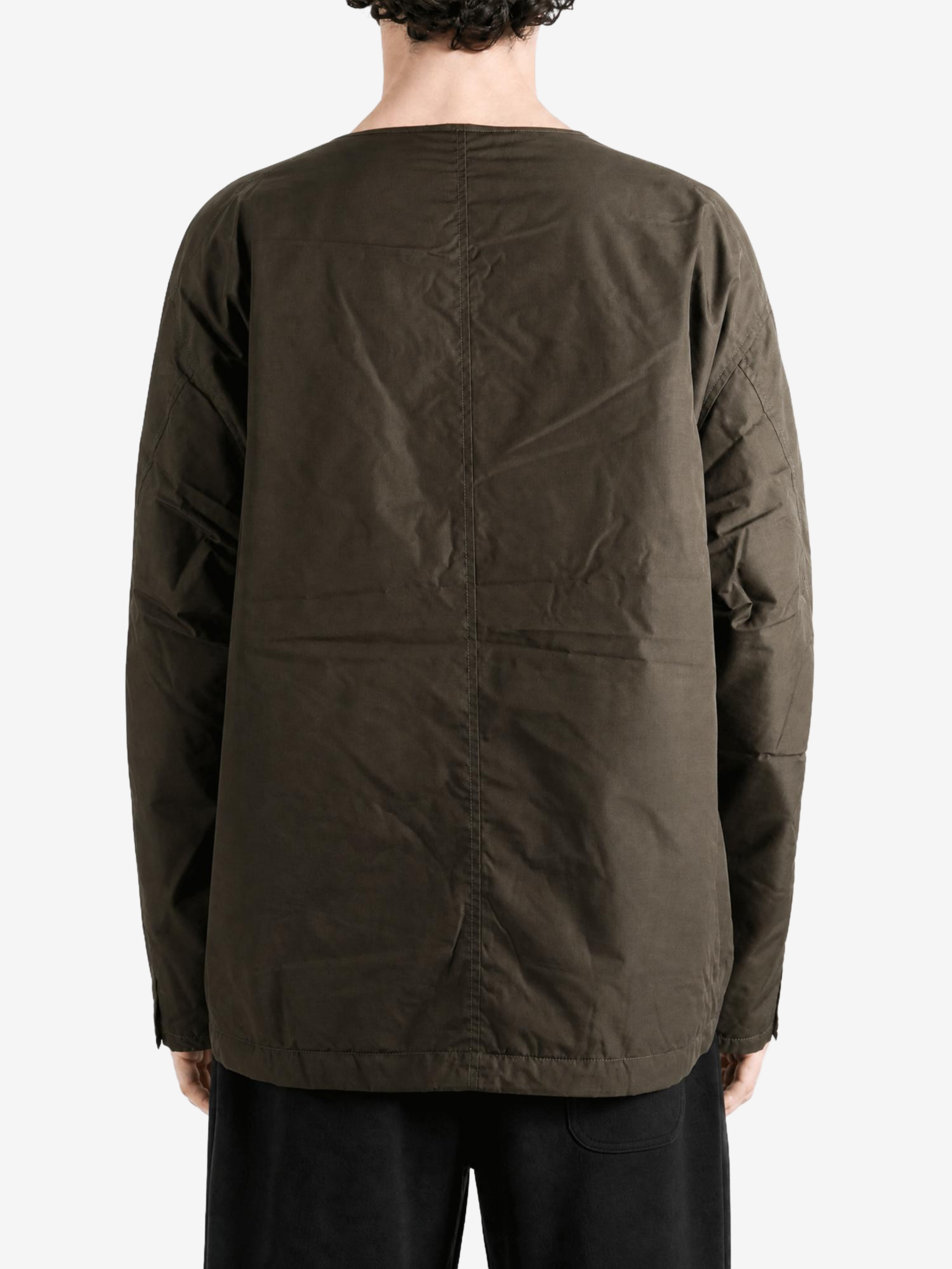 Brown knitwear, full body view