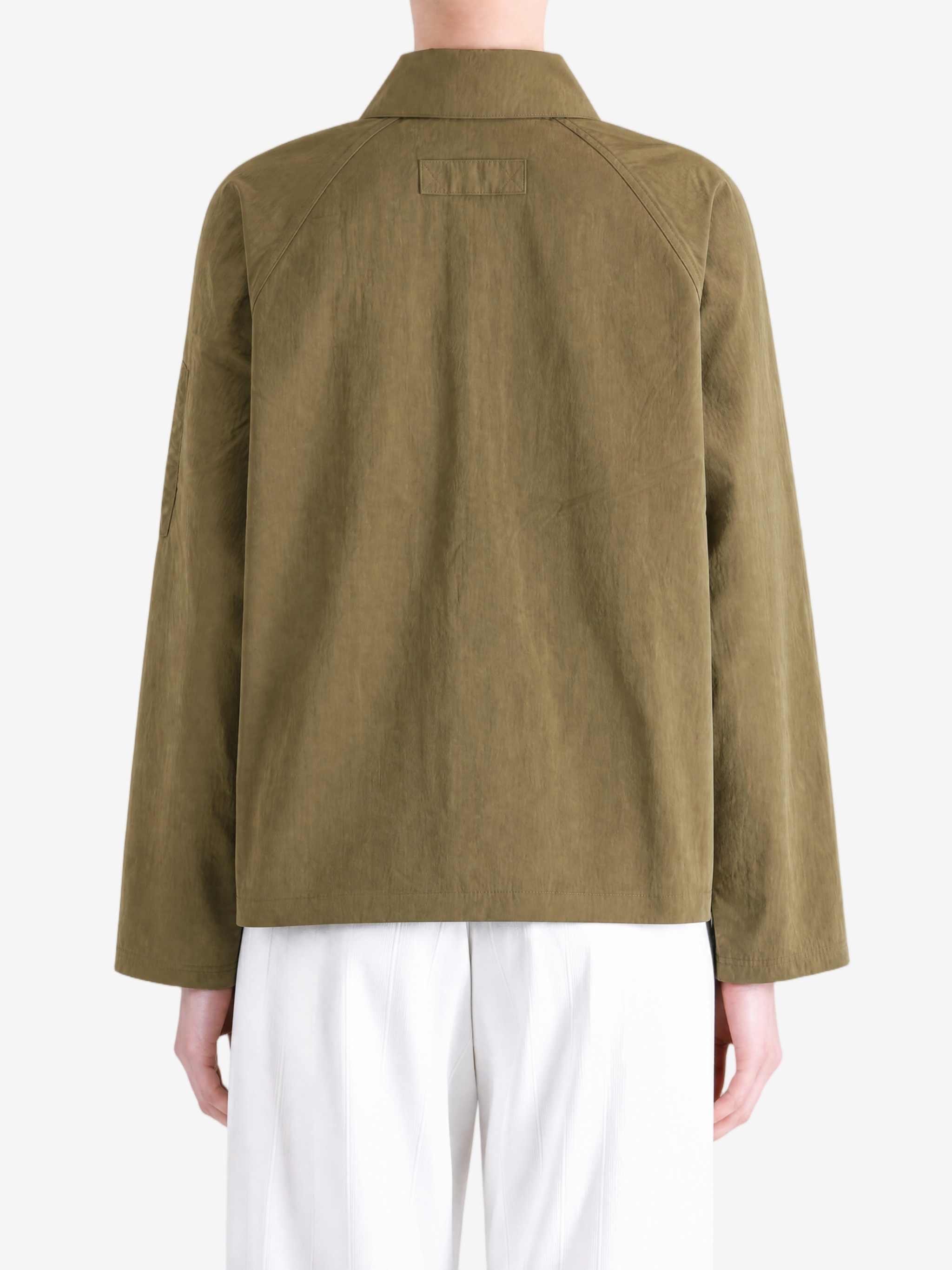Brown jacket, full body view