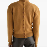 Tan hoodie, full body view