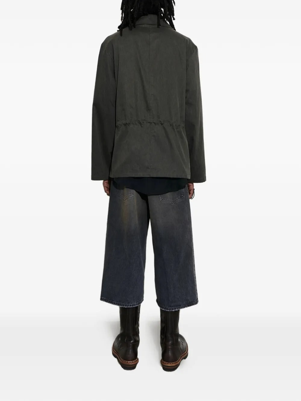 Green jacket, full body view