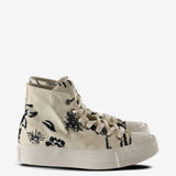 Tan sneakers,front view