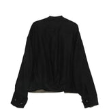Black jacket, back view