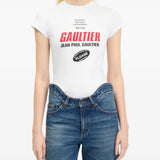 White t-shirt, full body view