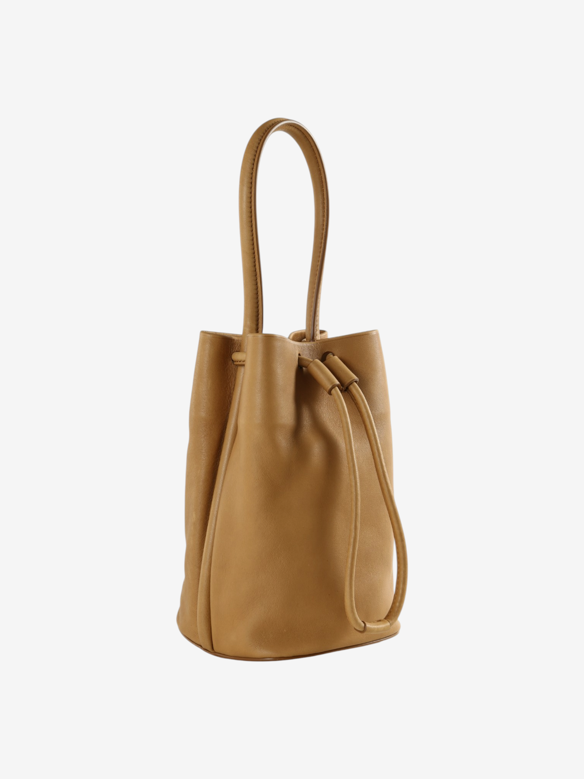 Tan bag, front view