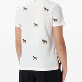 White shirt worn by a person, showing the shirt's fit