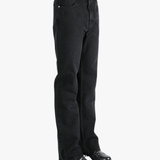 Black pant worn by a person, showing the pant's fit