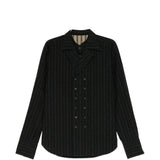 ZIGGY CHEN - Men Layered Collar Double-Breasted Shirt