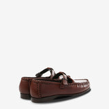 Brown loafer, back view