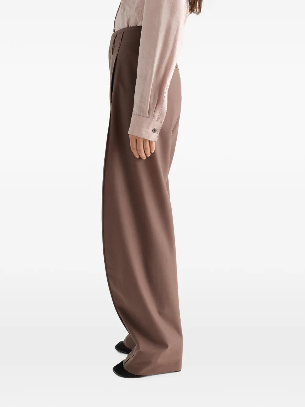 Brown pants, full body view