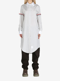 THOM BROWNE - Women Knee Length Easy Fit Point Collar Shirtdress