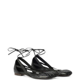 Black flats, front view