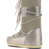 Tan boots, side view