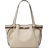 Tan bag, front view