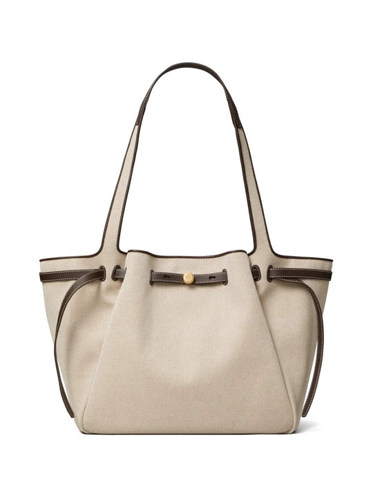 Tan bag, front view