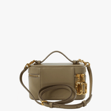 Tan bag, front view