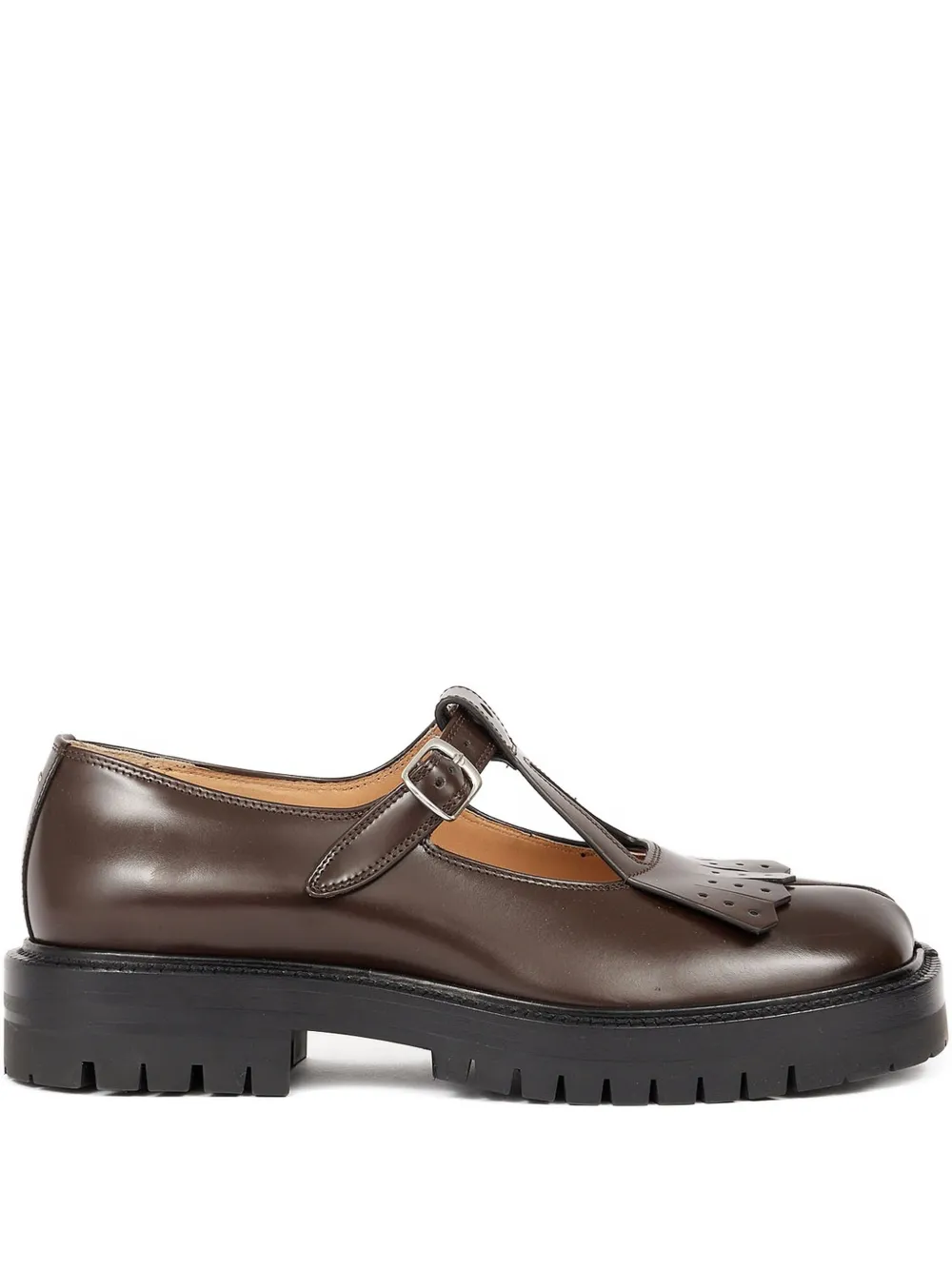 Brown shoes, front view