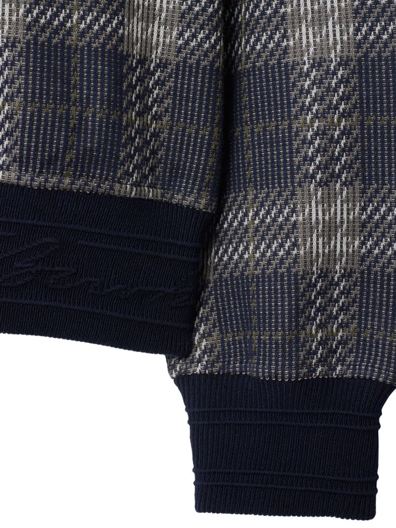 BURBERRY - Men Jacquard Check Crew Neck Top