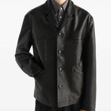 LEMAIRE - Men Leather Single Breasted Jacket