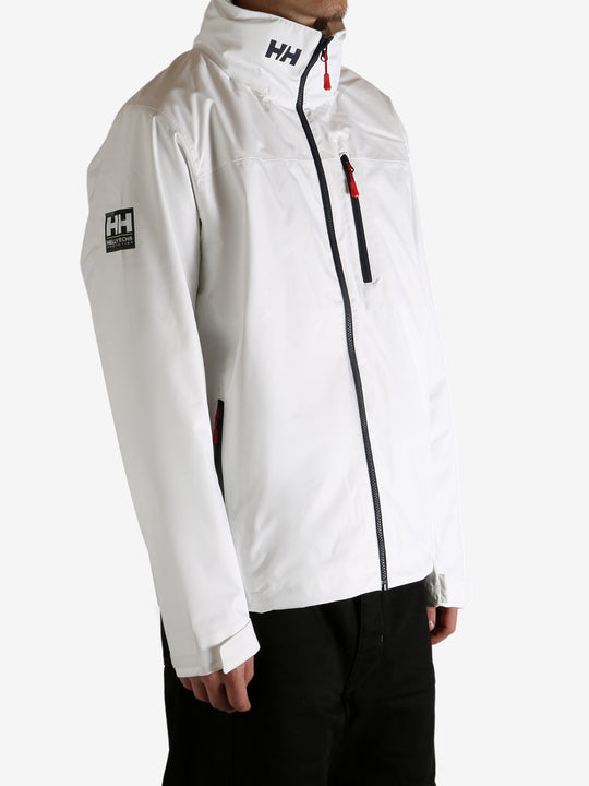 white jacket worn by a person, showing the jacket fit