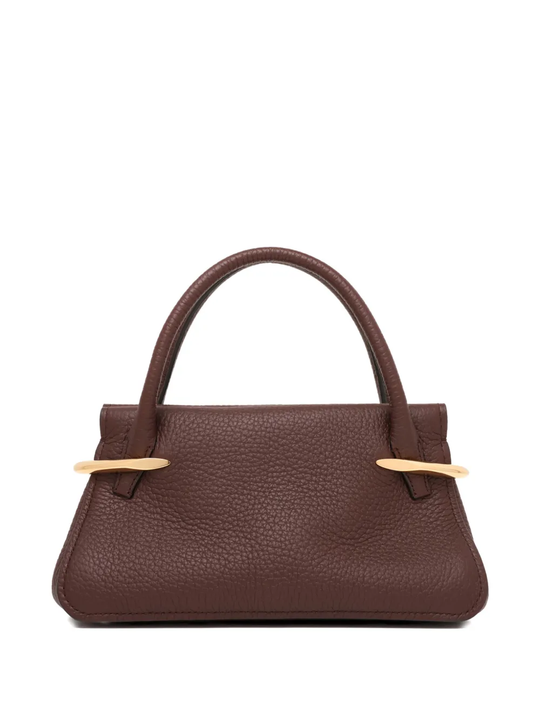 Brown handbag,front view