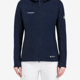 Navy jacket, full body view