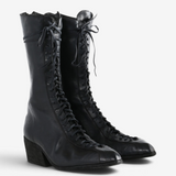 Black boots, front view