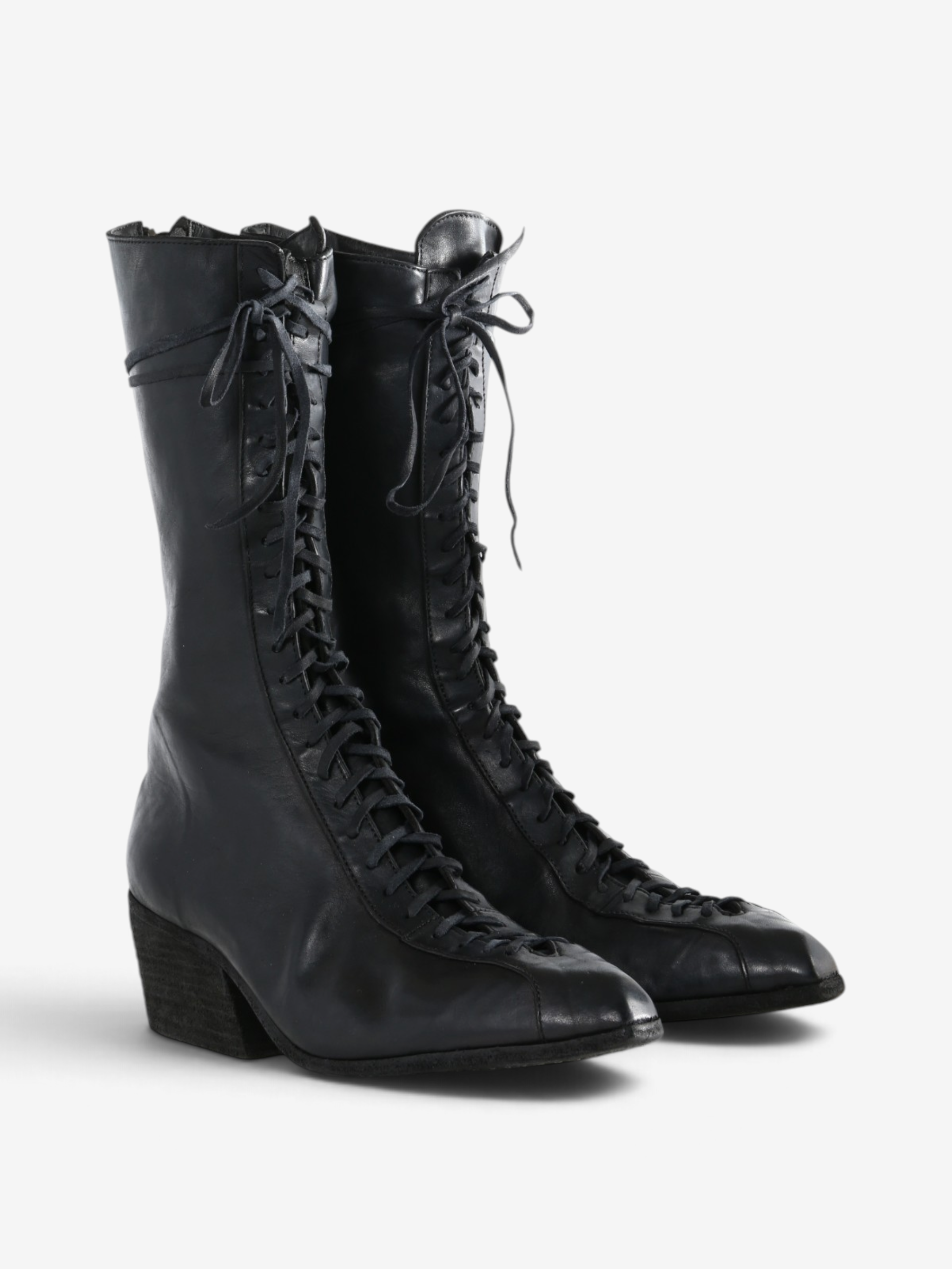 Black boots, front view